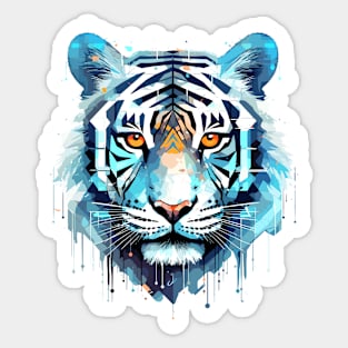 Tiger Animal Freedom World Wildlife Wonder Abstract Sticker